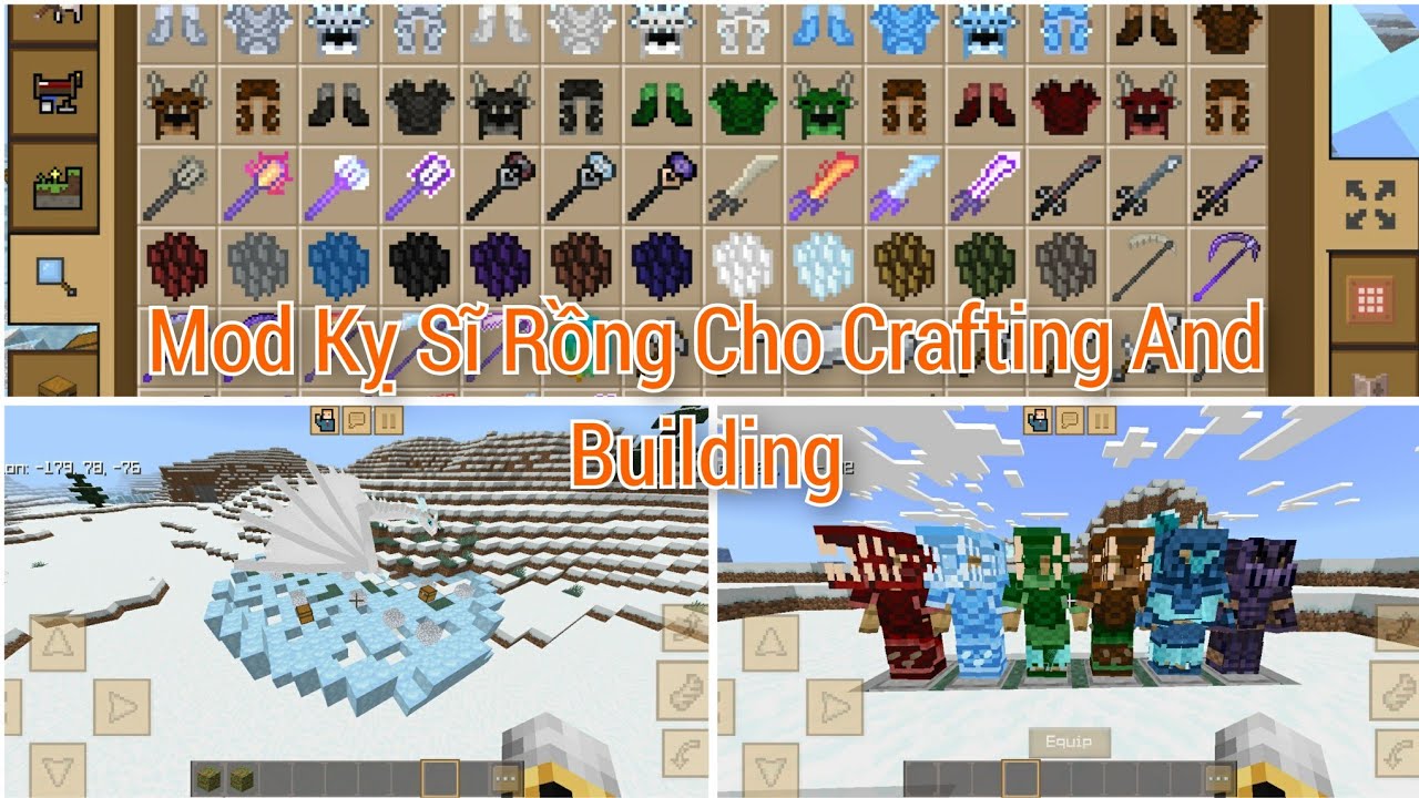 Mod Kỵ Sĩ Rồng Cho Crafting And Building