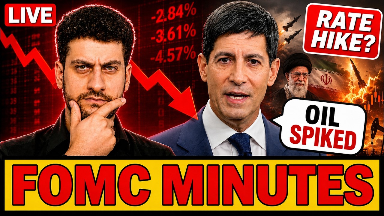 🚨 FED FOMC MINUTES LIVE: 9 Officials Want a HIKE as War Returns. Bitcoin, XRP + Gold CRASH!