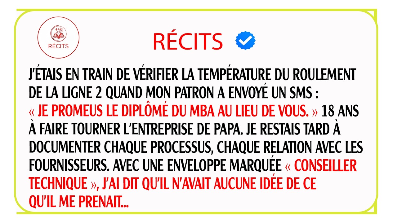 Remplacé par une diplômée MBA après 18 ans, il regrette quand je reviens racheter son entreprise