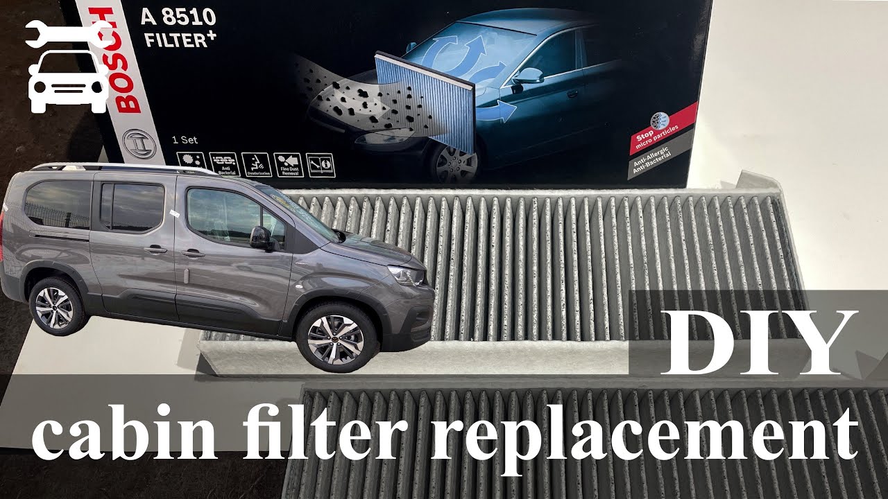 Как заменить фильтр салона-PEUGEOT RIFTER/CITROEN BERLINGO/OPEL COMBO/TOYOTA PROACE CITY VERSO/DOBLO