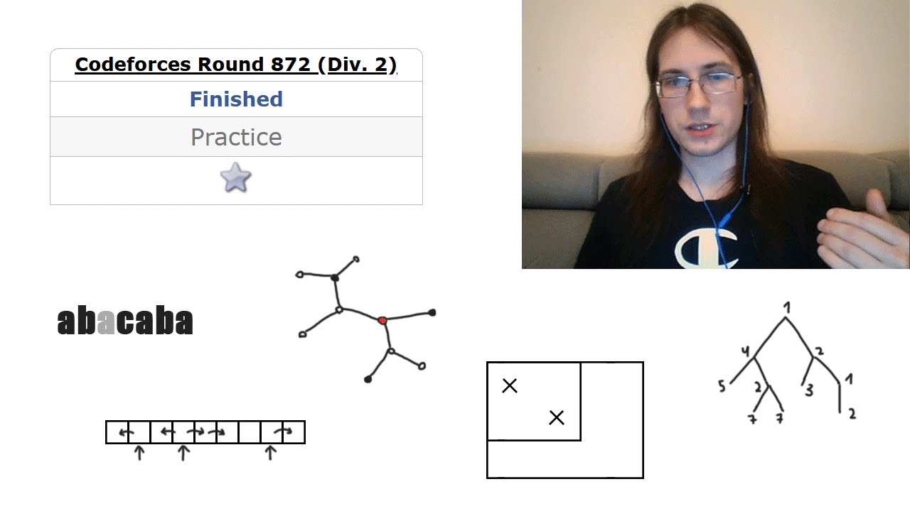 Codeforces Round 872 (Div. 2) – full video editorial (Div. 1 A–C)