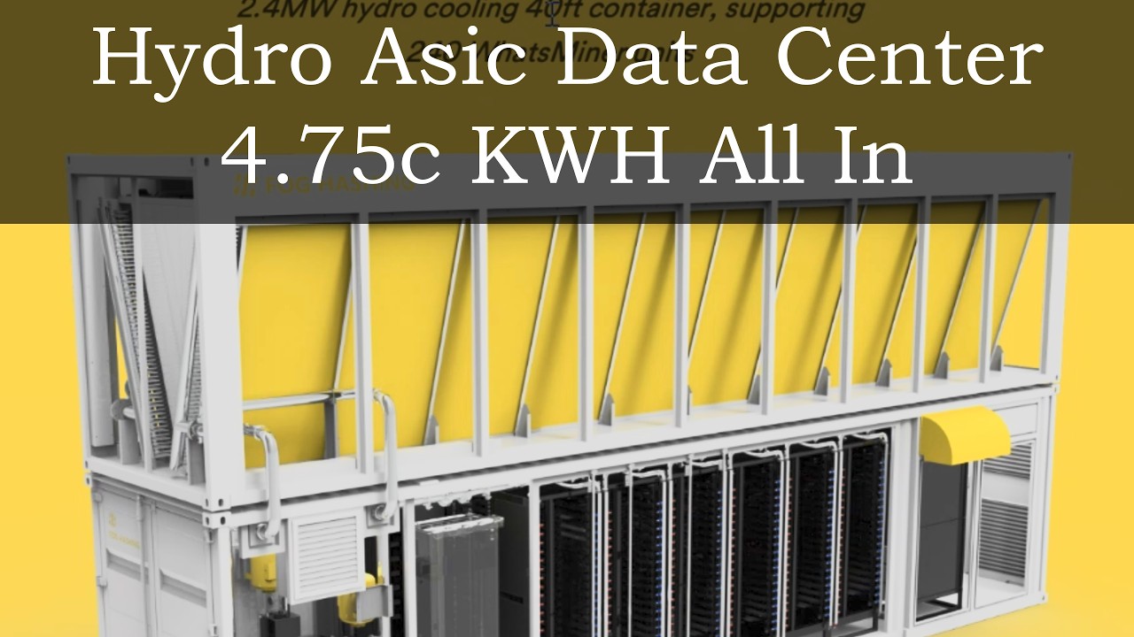 Hydro Fog Hashing Containers, Stranded Gas, 2U Servers, 4.75c kwh, AI Ready