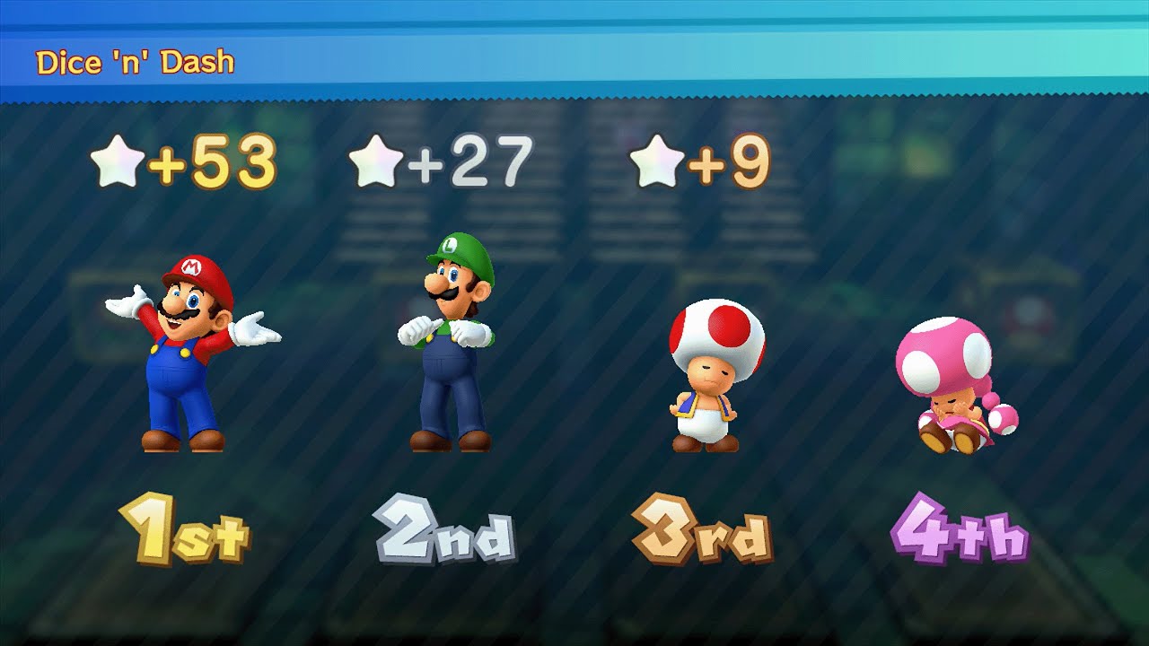 Mario Party 10 - Mario vs Luigi vs Toad vs Toadette - Airship Central