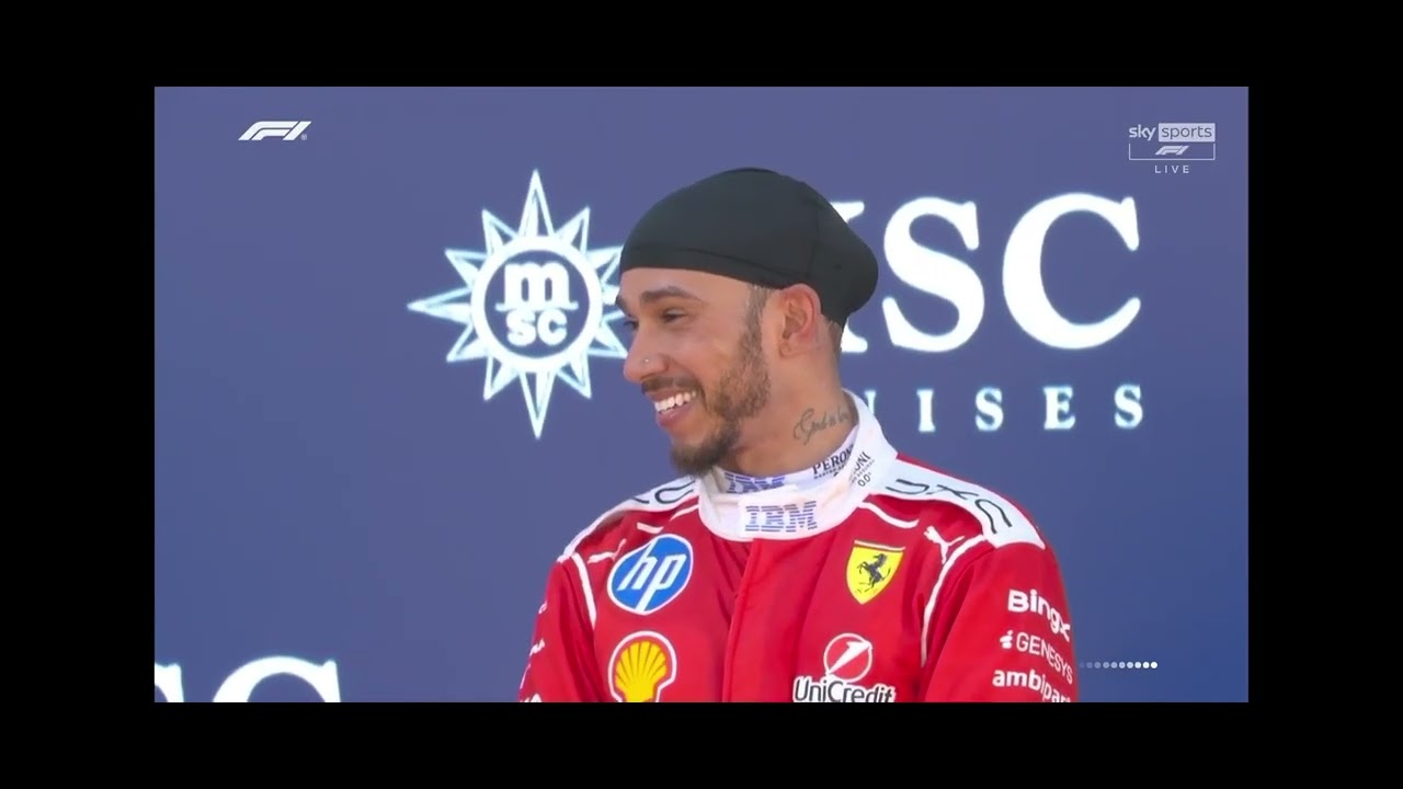 LEWIS HAMILTON'S FIRST WIN AT FERRARI !!! FULL PODIUM CELEBRATION