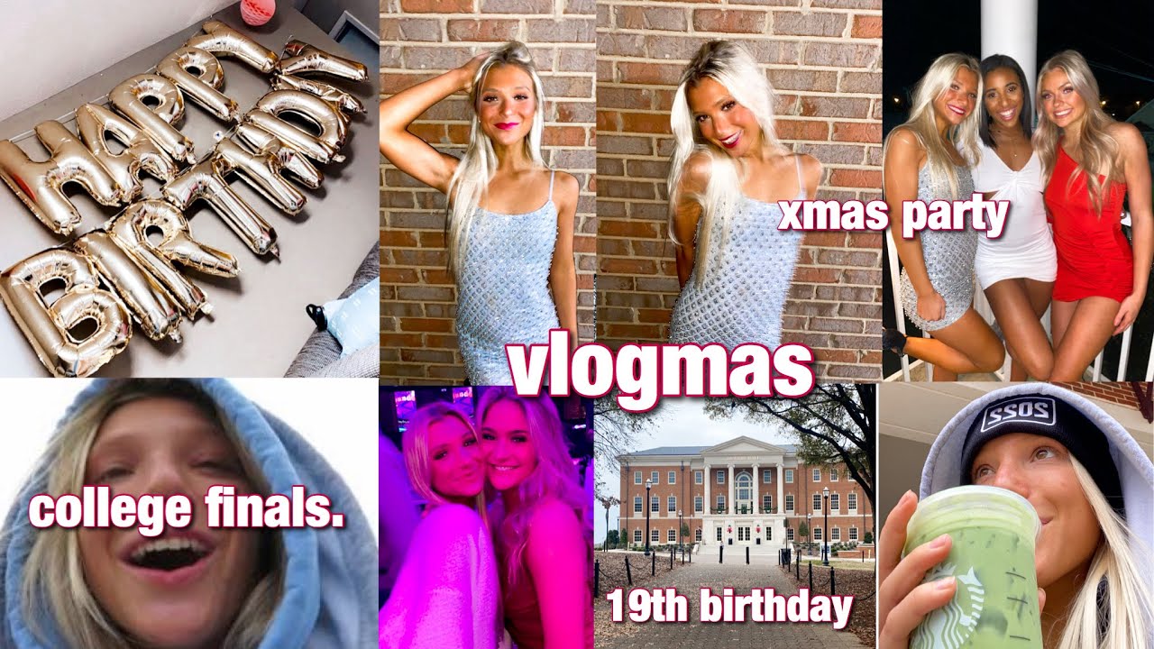VLOGMAS | COLLEGE FINALS, xmas party + 19th BIRTHDAY