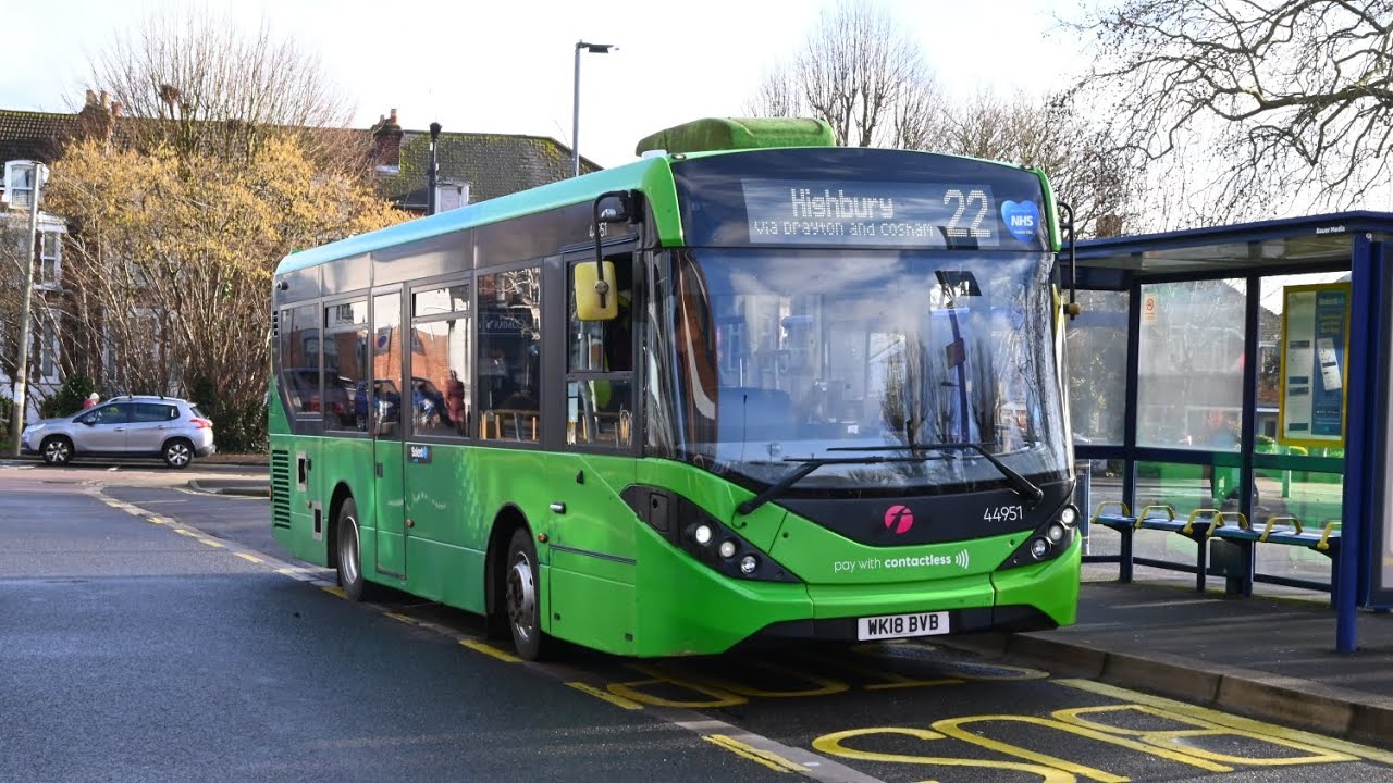 *First day in service* First Solent ADL E20D/ADL Enviro 200MMC 44951 (WK18 BVB) on Route 22