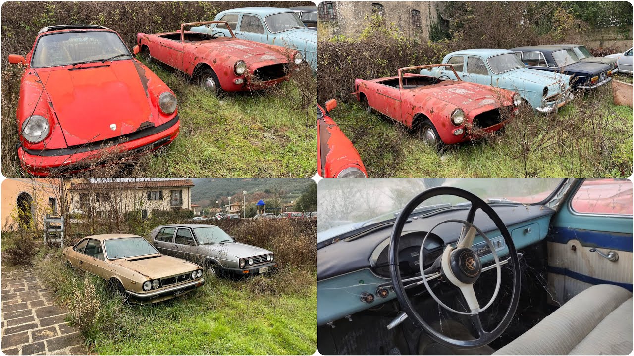 URBEX; IL DEPOSITO DI AUTO D'EPOCA | PORSCHE 911, ALFA GIULIETTA, FIAT 125 SPECIAL ECC.