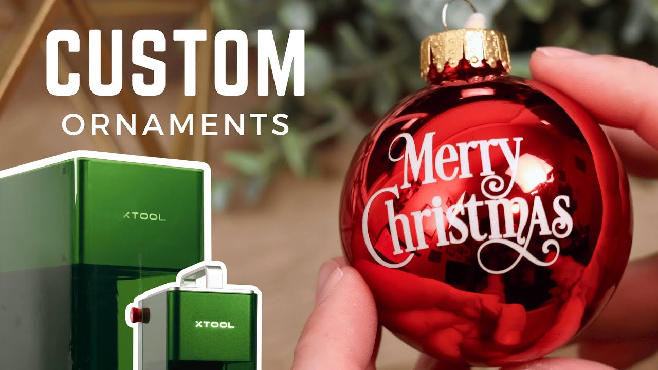 How to Create Custom Glass Ornaments | xTool F1 and F1 Ultra Laser Engraving Tutorial 🎄