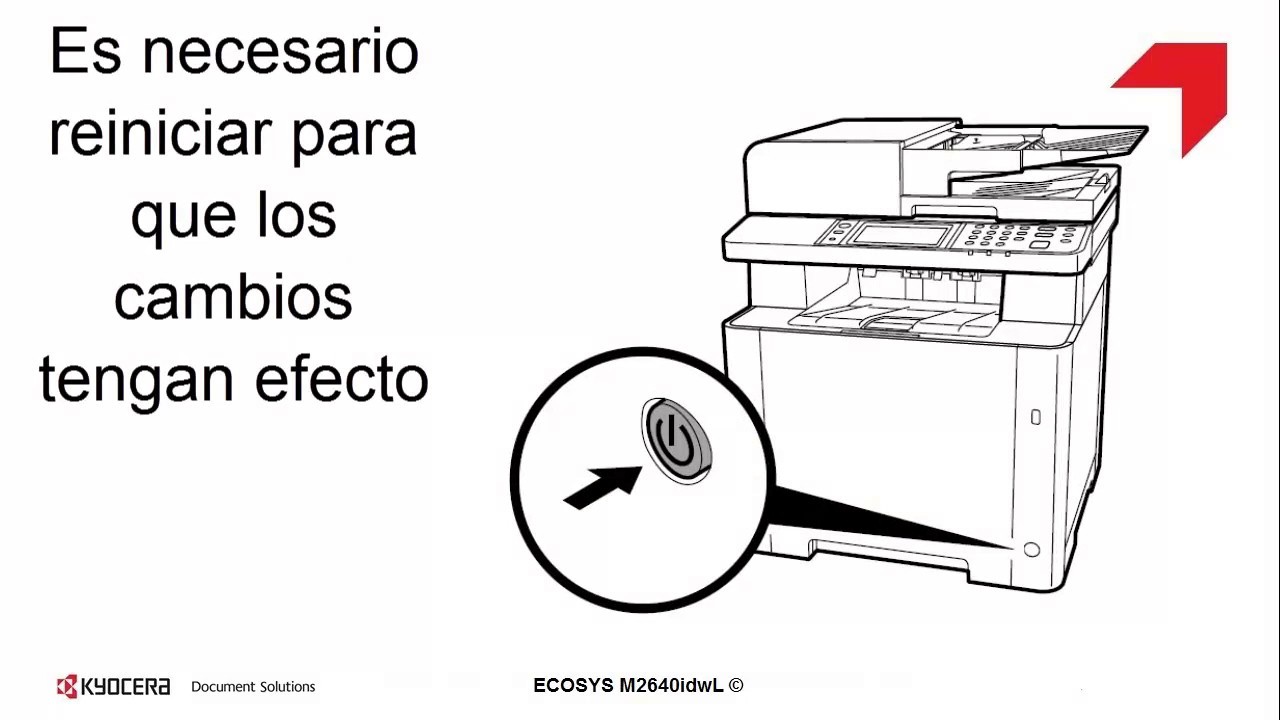 ECOSYS M2640idwL Configuración de red con cable ethernet en su multifuncional