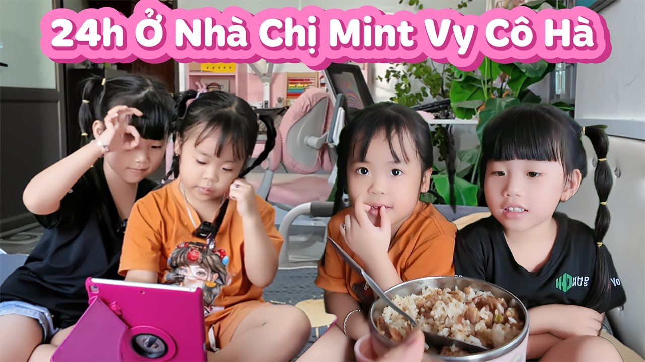 Thử Th&aacute;ch 24h Em MiMi Ở Nh&agrave; C&ocirc; H&agrave; H&agrave; H&iacute; V&agrave; Chị Mint Vy | MiMi Family