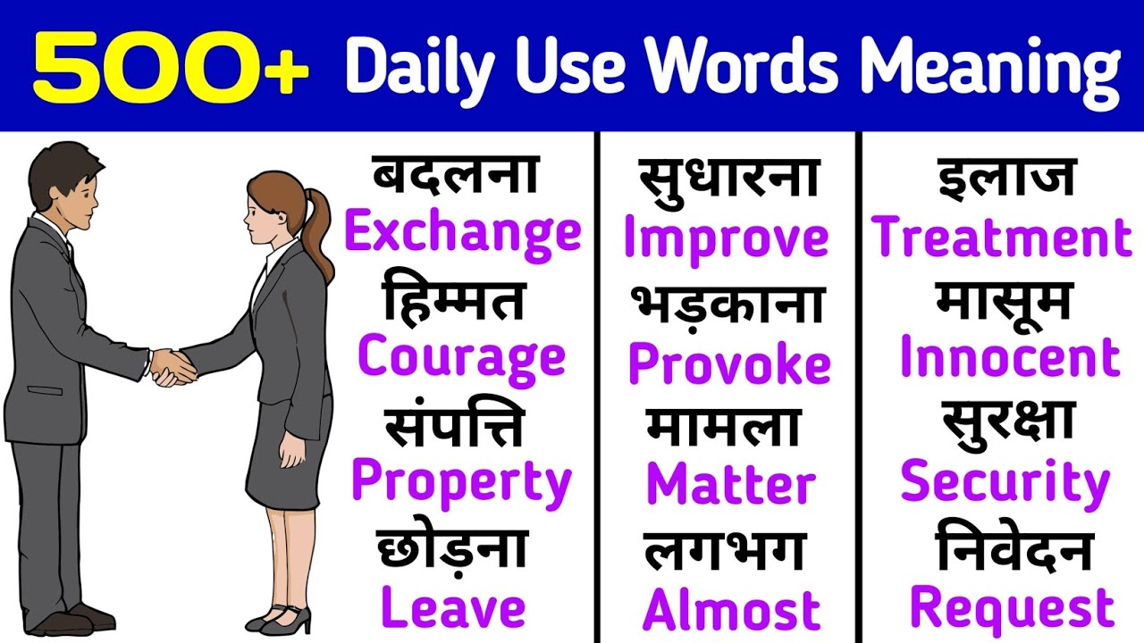 Important Vocabulary | Words Meaning | Daily Use English Words | Improve English | Hindi To English