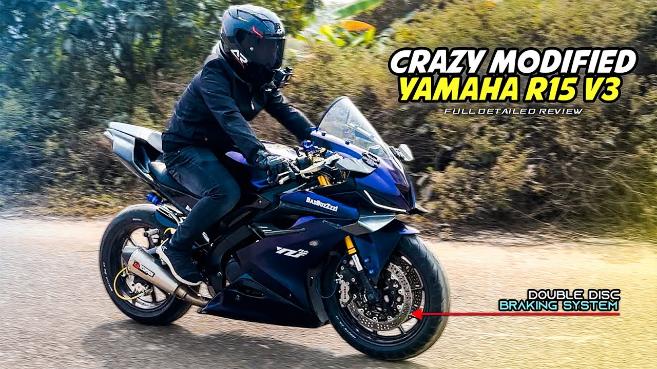 Extreme Modified Yamaha R15 V3 🔥 Double Disc Modification | Crazy Braking System | Full Details Vlog