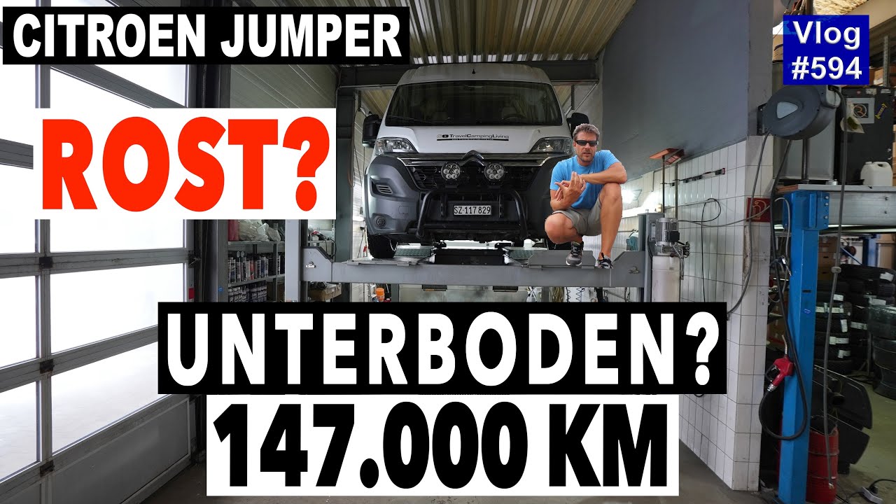 #594 Total verrottet? Unterboden Citroen Jumper, 147.000 km, 5 Jahre | Seecamper Hebebühne | Rost?