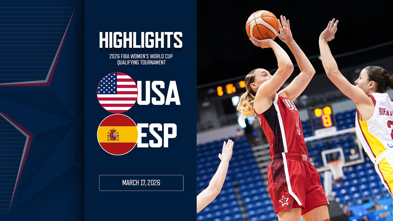 HIGHLIGHTS: USA vs Spain | 2026 FIBA Women's World Cup Qualifying Tournament | March 17, 2026