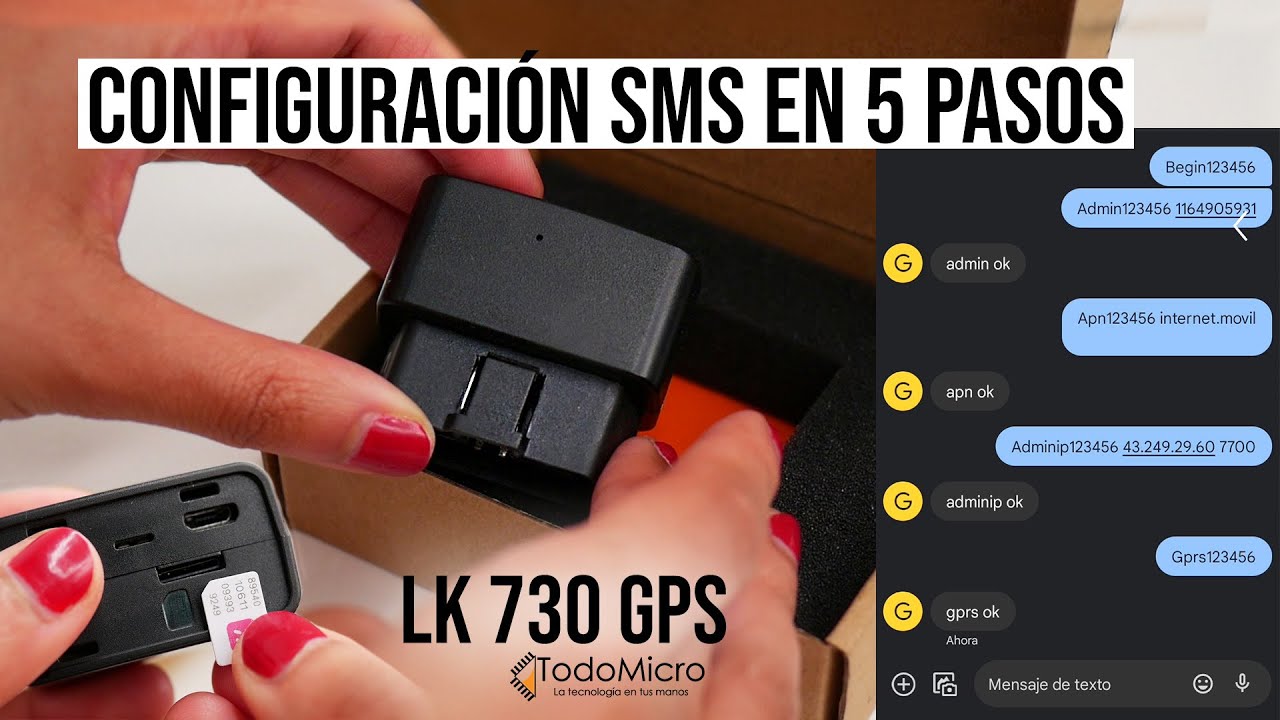 🗺️📲 GPS LK 730 configuración SMS