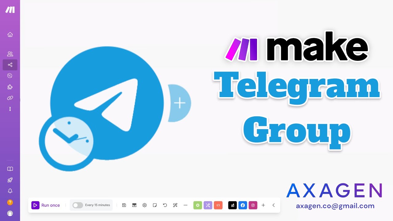 Создать Telegram-группу и подключить её к Make.com