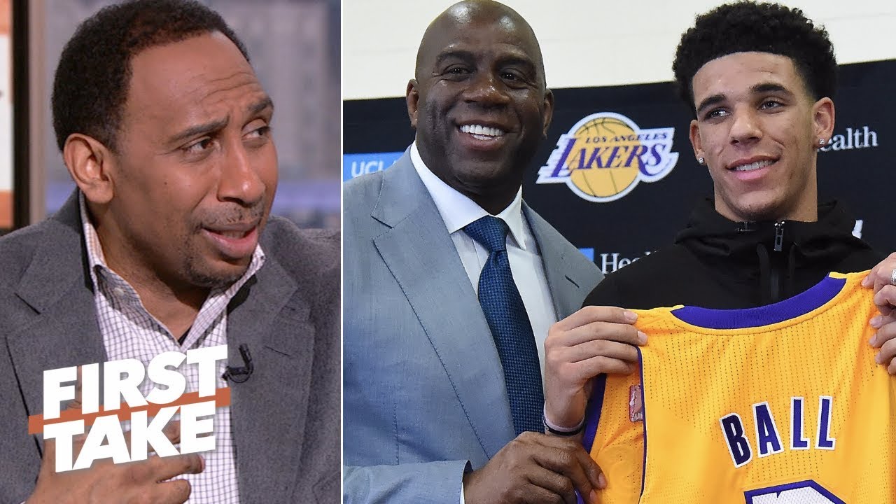 Lakers made a mistake by trading D’Angelo Russell and drafting Lonzo – Stephen A. | First Take