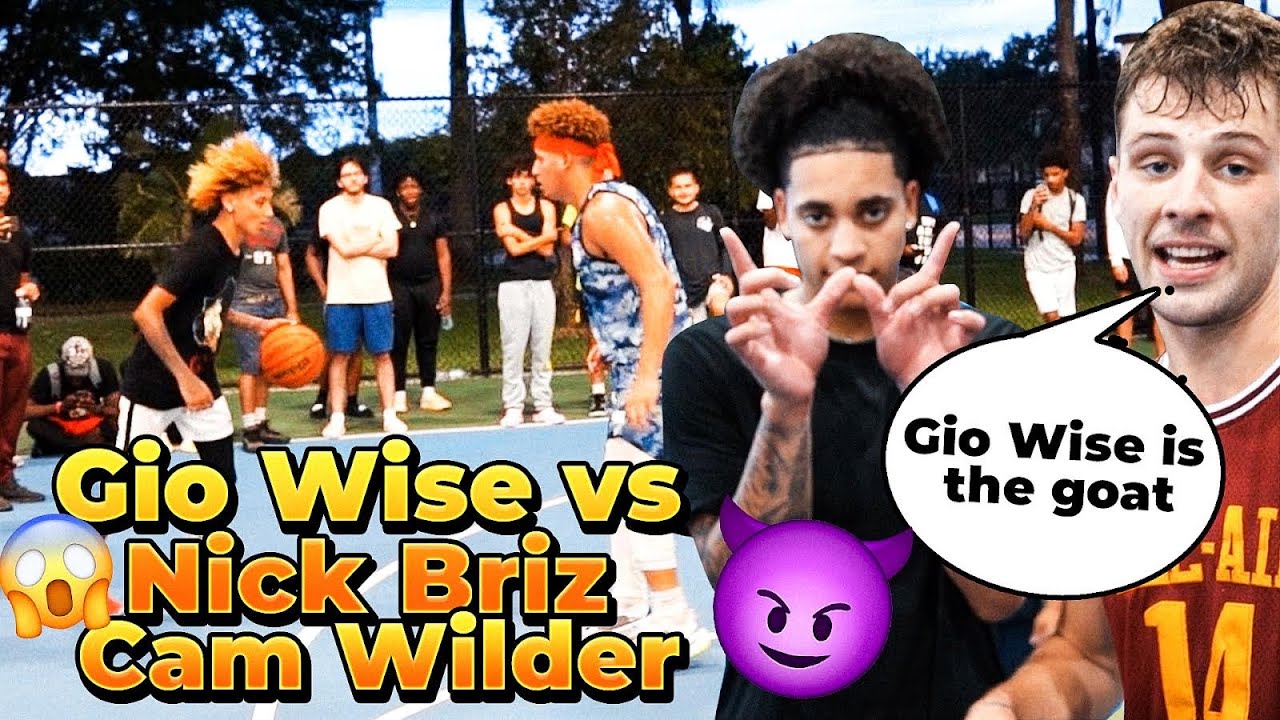 GIO WISE and CAM WILDER vs NICK BRIZ and Carlos from Savage Squad ! (INTENSE Game) 2v2 basketball