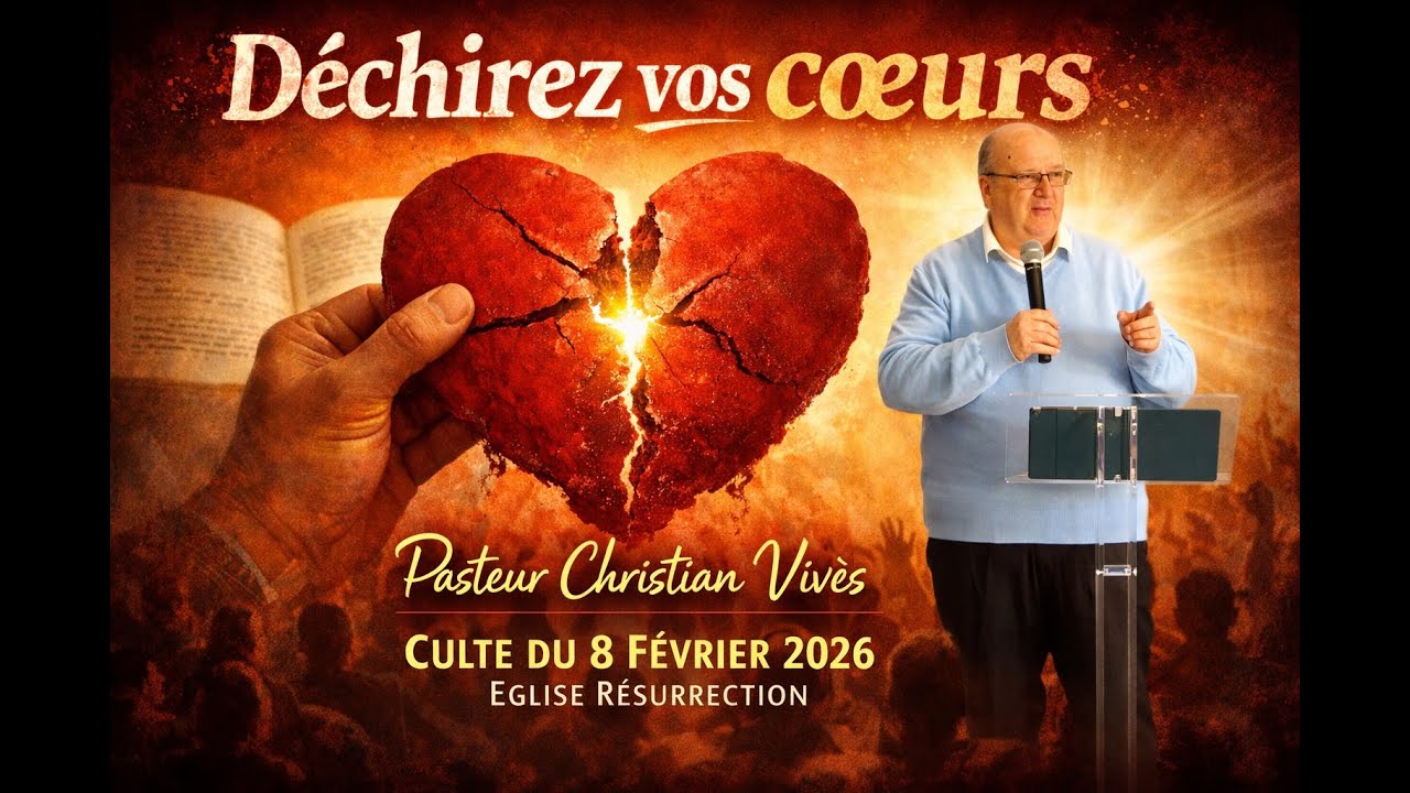 Déchirez vos cœurs - Pasteur Christian Vivès - Culte du 8 Février 2026 - Eglise Résurrection