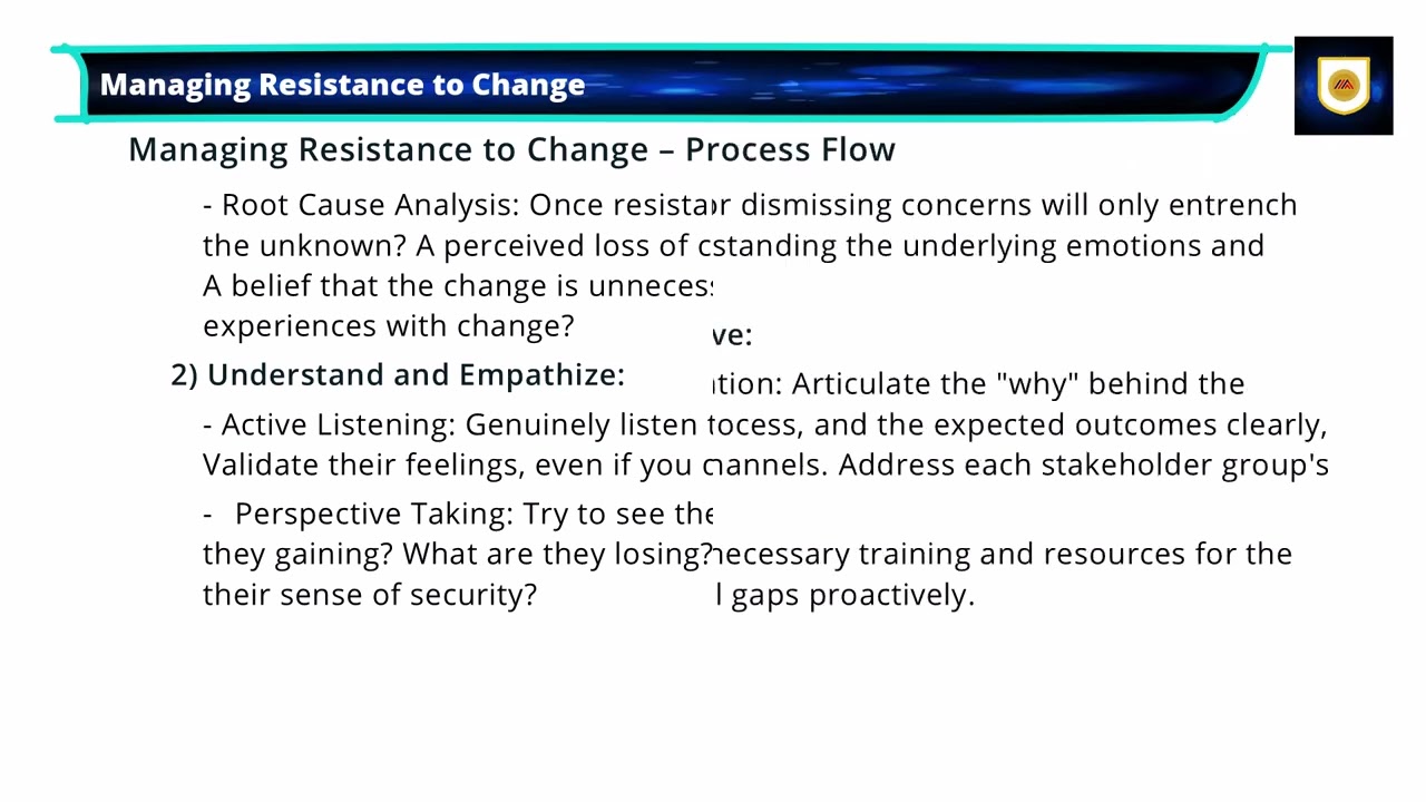 Managing Resistance to Change