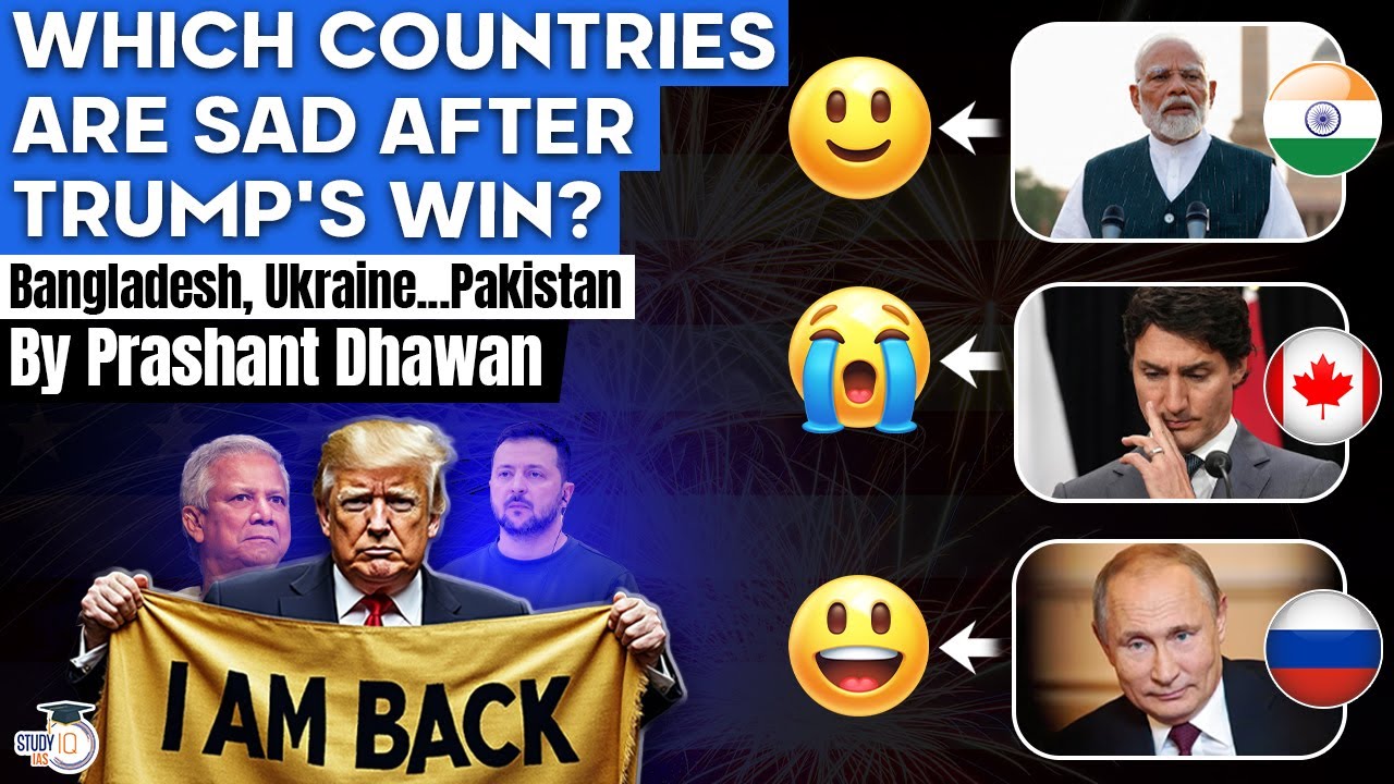 Which Countries are Happy or Sad after Trump's Victory? India Bangladesh Ukraine Russia China