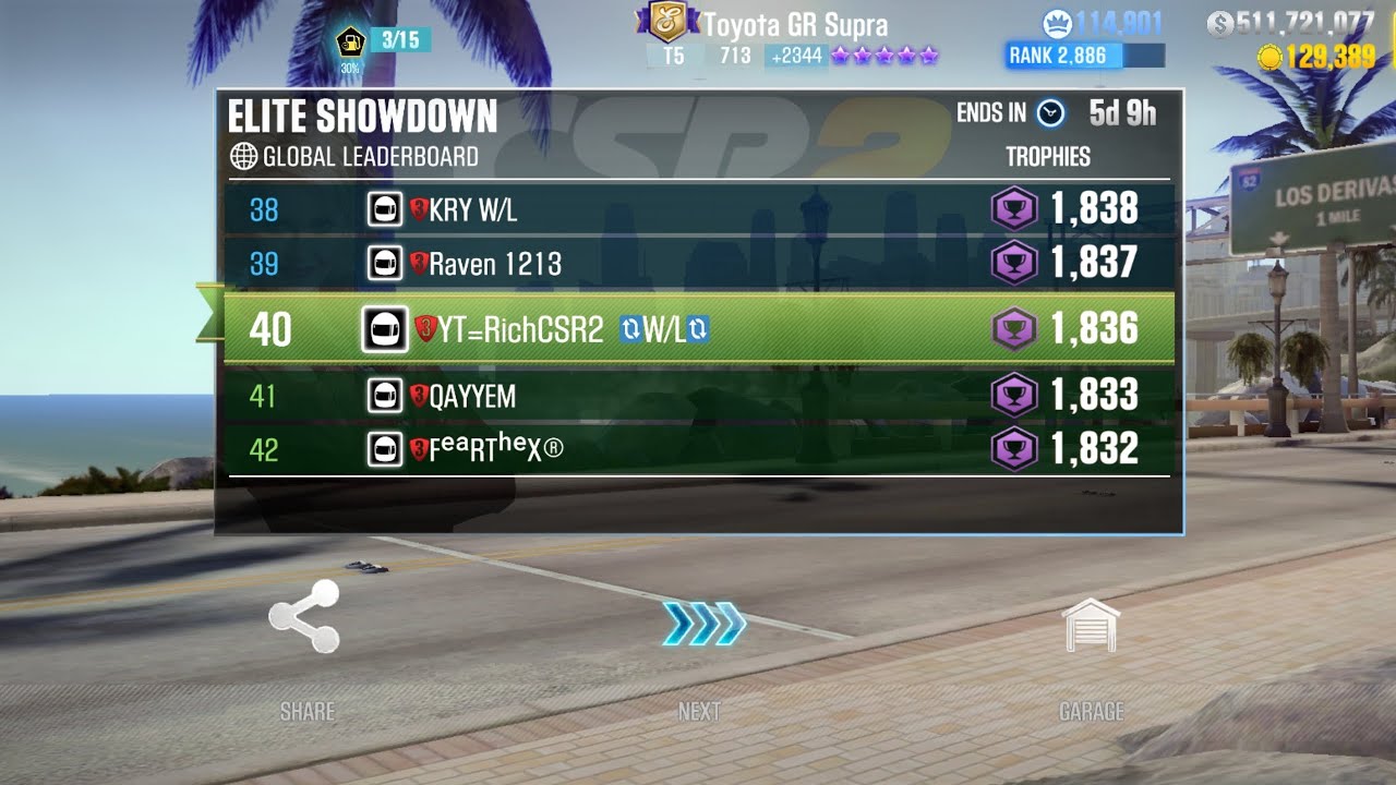 CSR2 | Сезон 254 | Элитная битва | Топ-100 | Новая Toyota GR Supra |