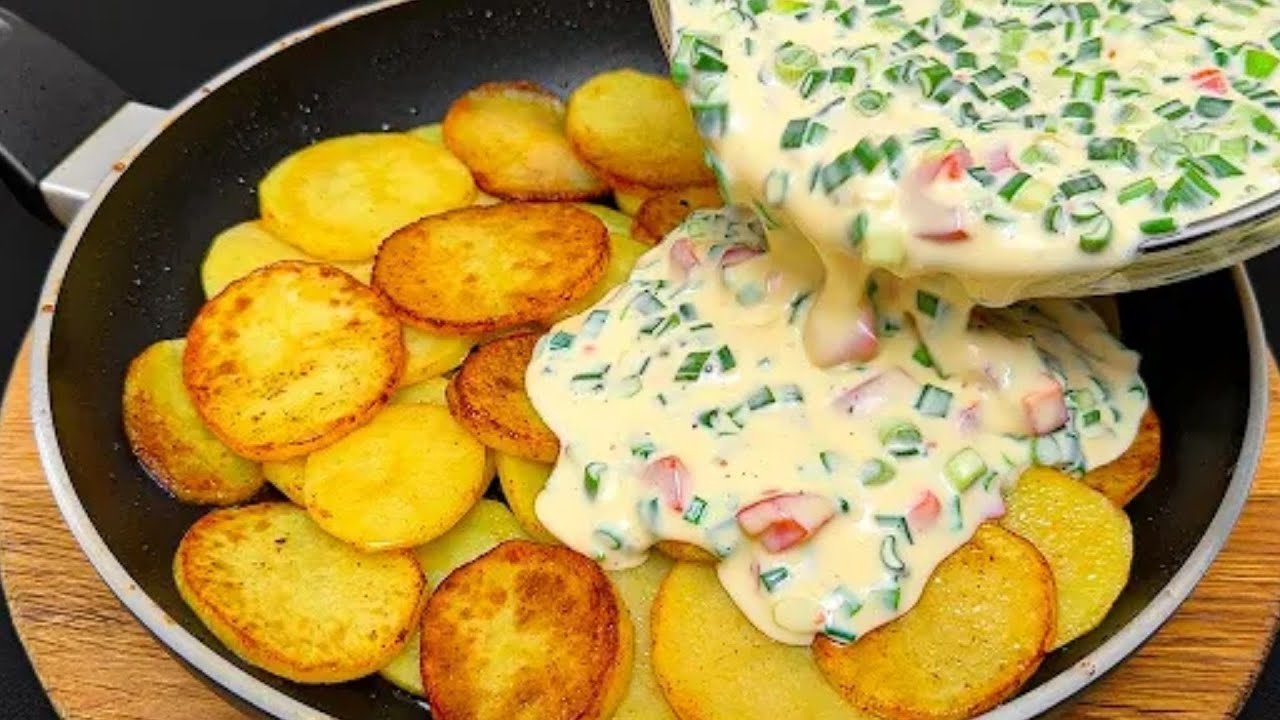 Uyda kartoshka tuxum bormi ajoyib taom tayyorlash. Дома есть картошка приготовьте это блюдо.