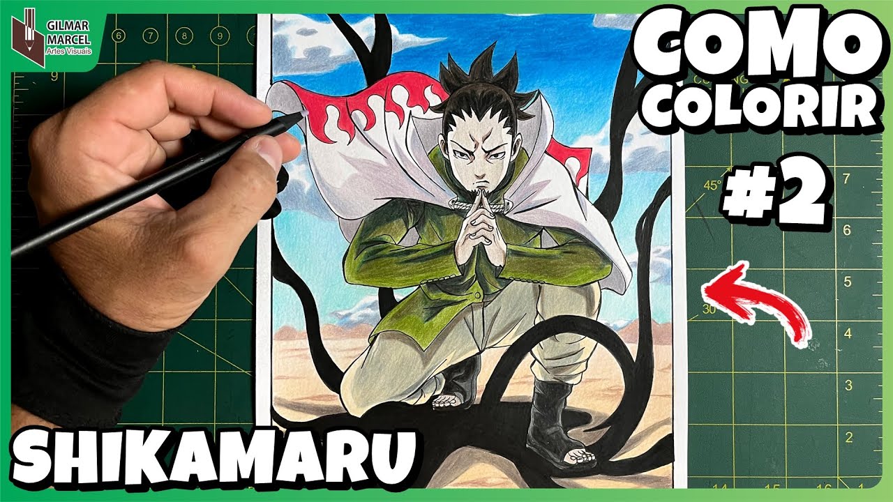 COMO DESENHAR O SHIKAMARU HOKAGE MANGA BORUTO PASSO A PASSO #2