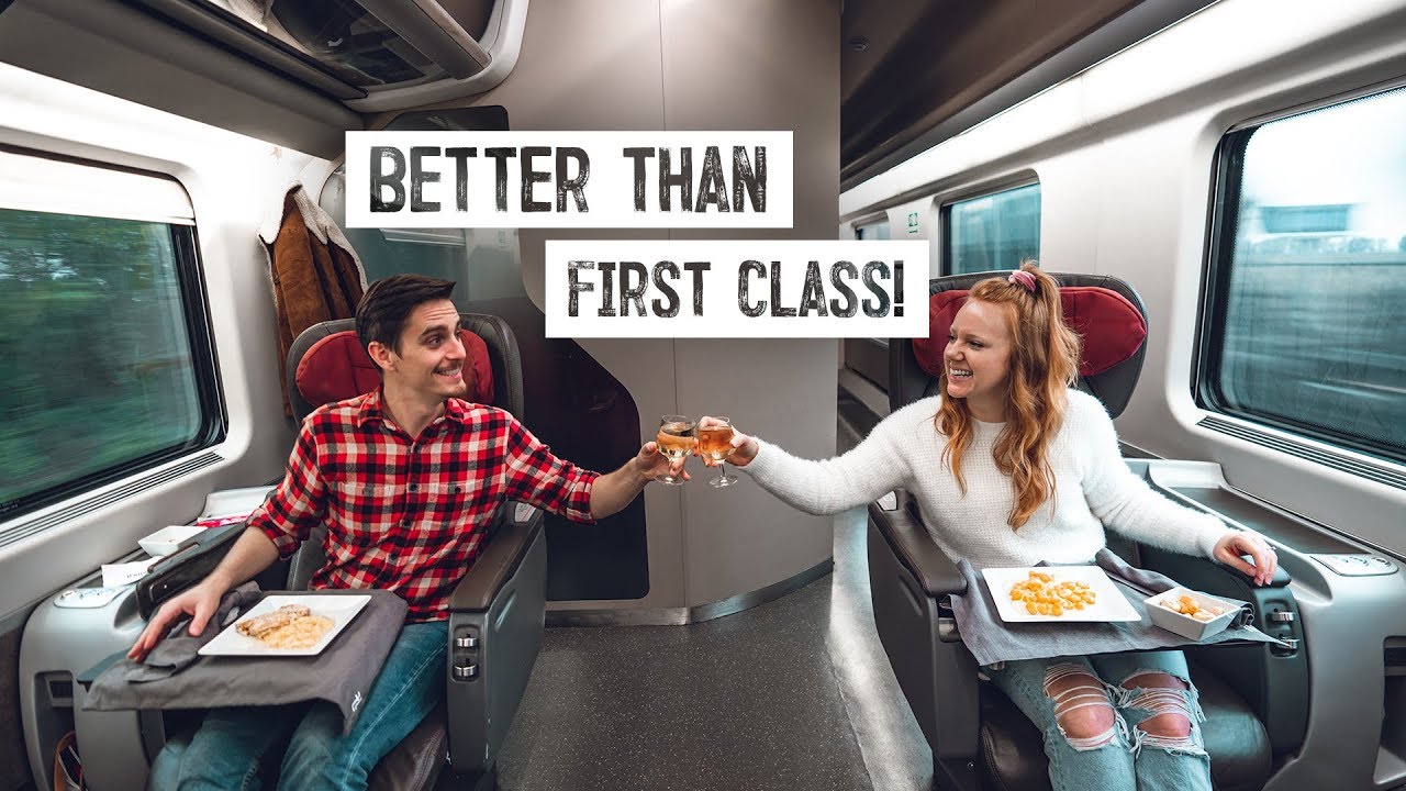 High Speed EXECUTIVE CLASS Train Ride! - Tour & Food Review (Venice, Italy to Rome)