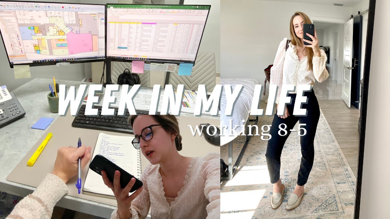WORK WEEK in my life working 8-5 in the office! Staying motivated at work & work life balance