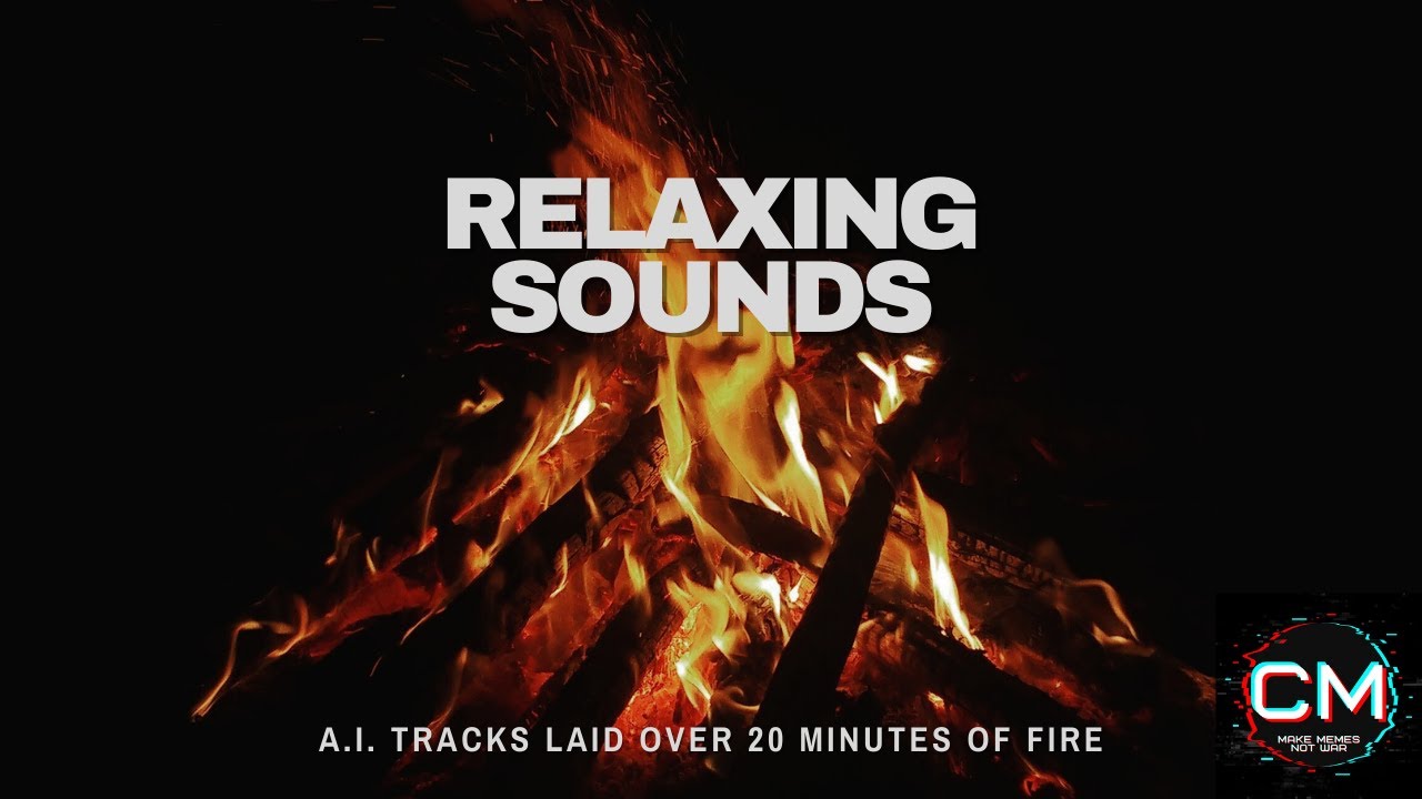 Ambient AI Music With Fire Background  #2023