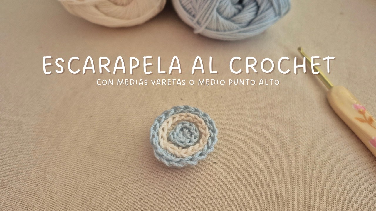 Escarapela tejida al crochet