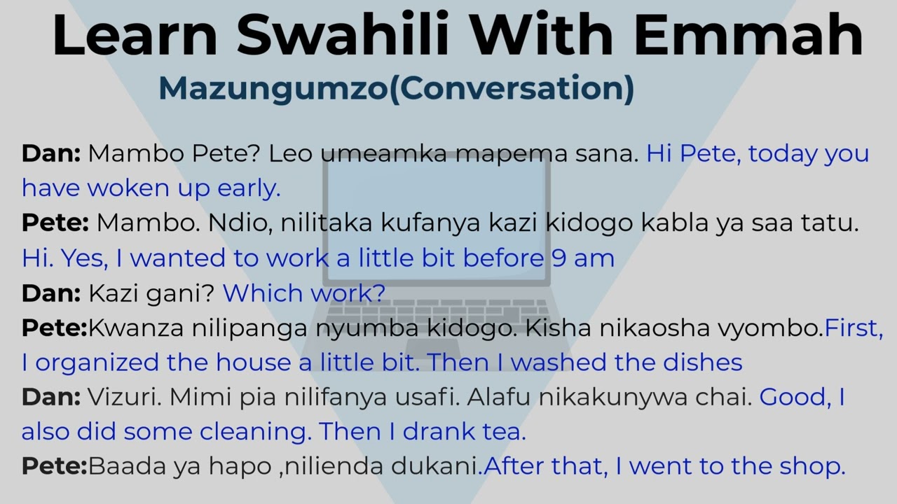 L24: Short Basic Swahili conversation