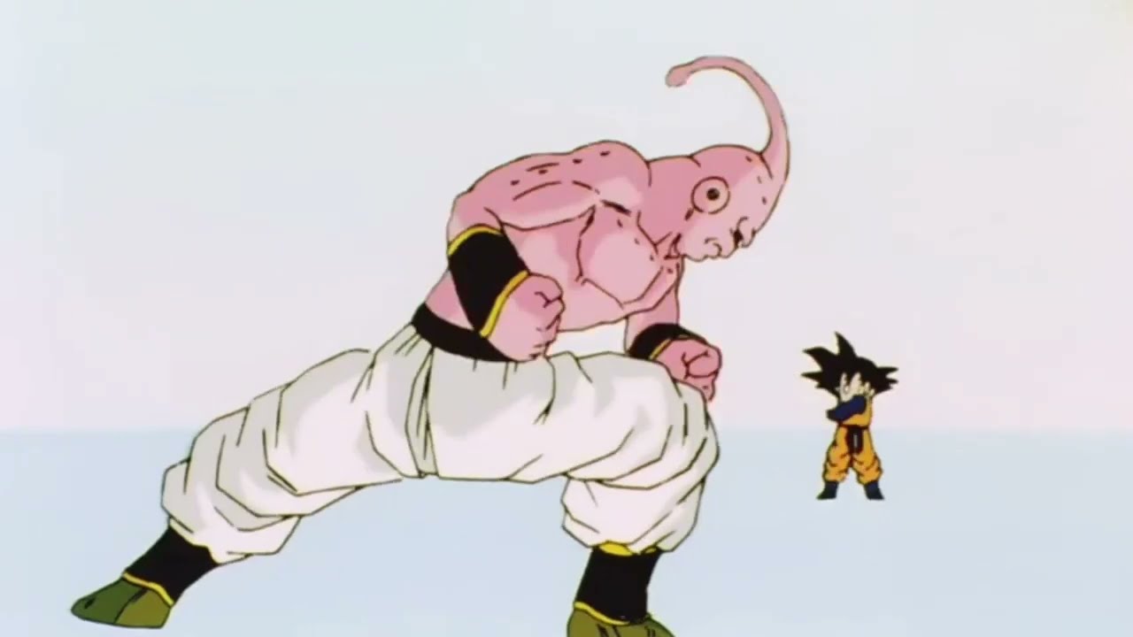 Super Buu hits Trunks but there's a calebcity sound effect