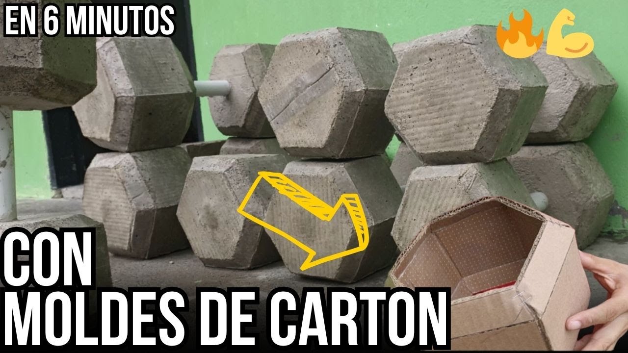 Mancuernas hexagonales de cemento en 6 minutos | Time Lapse