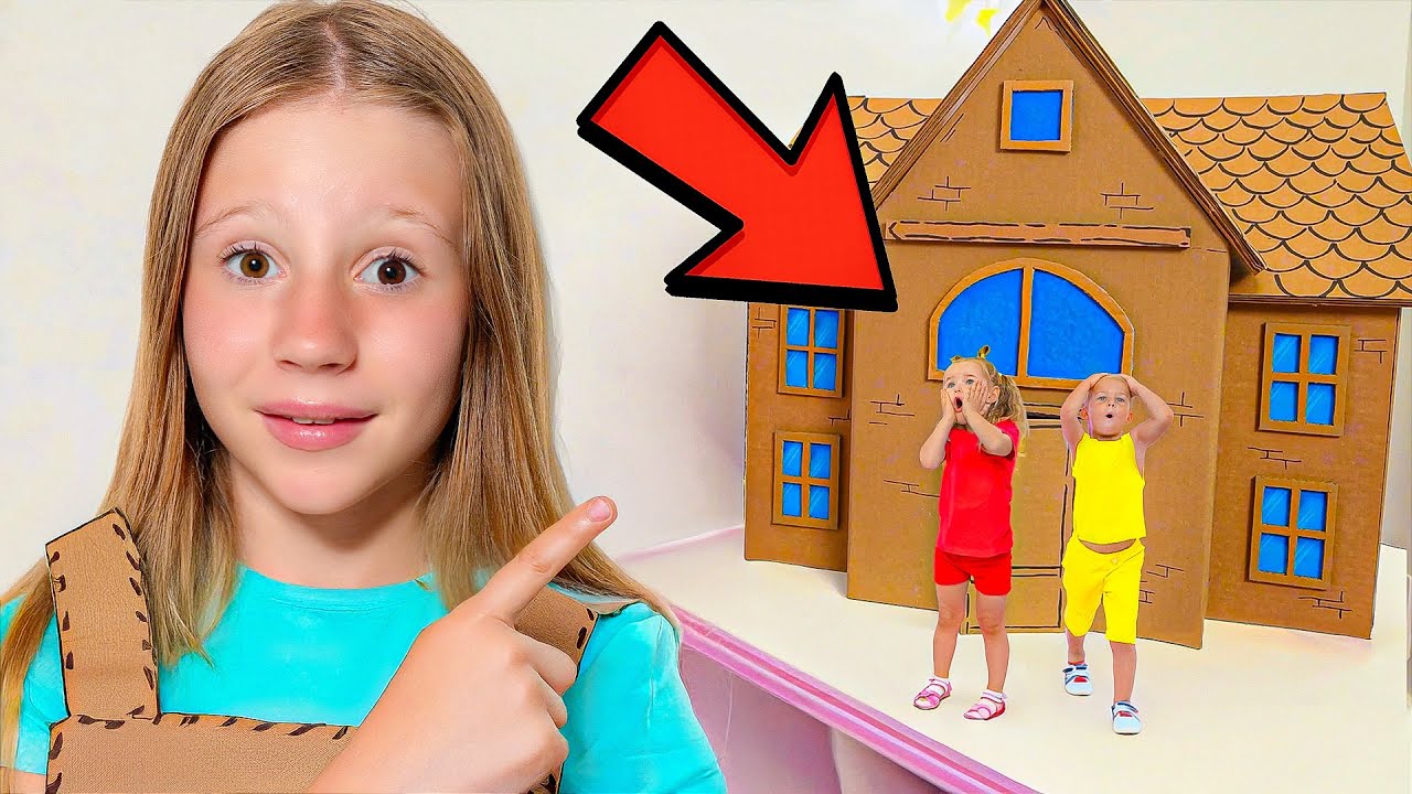 Cardboard House Challenge with Nastya and Friends