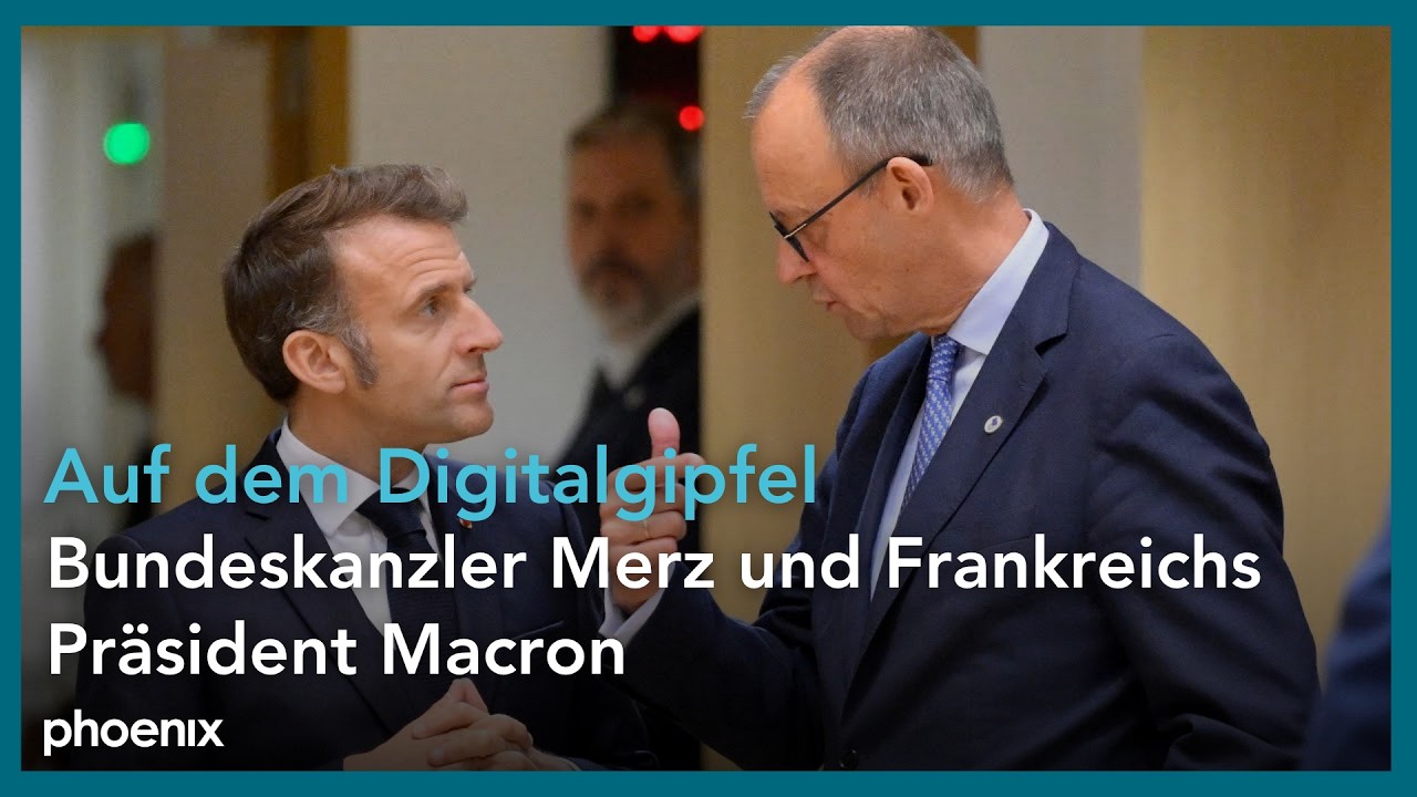 Pressekonferenz Bundeskanzler Merz und Frankreichs Pr&auml;sident Macron auf dem Digitalgipfel | 18.11.25