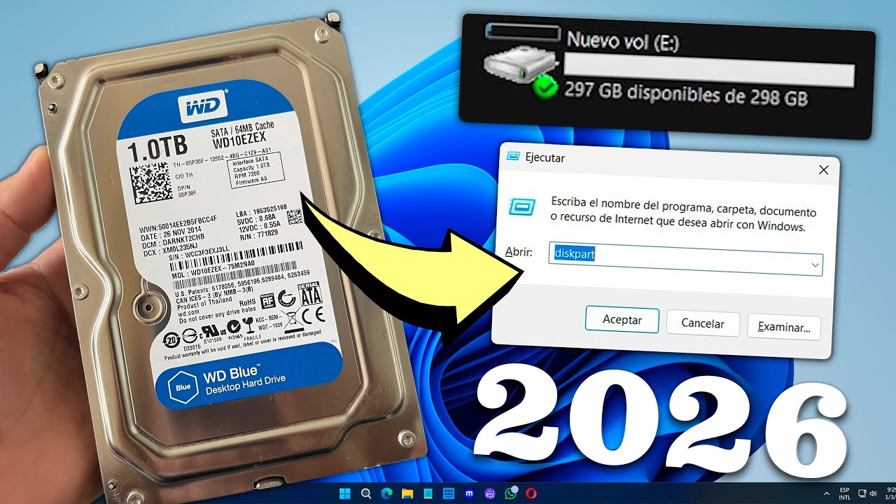 Como formatear un Disco duro con Windows instalado 2026 🔥 Gu&iacute;a paso a paso Sin programas ✅