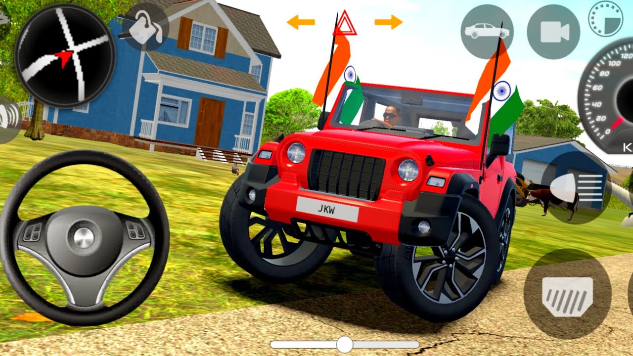 🔥Modified Mahindra Thar 🚙(Dollar Song )🇮🇳 Games: Indian cars simulator 3D