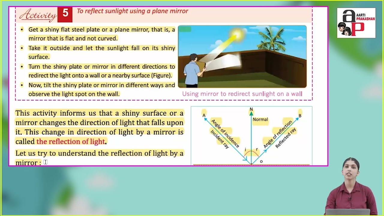 Ch 11 | Aarti Prakashan | Science | Class 7 | Light : Shadows And Reflections | For children