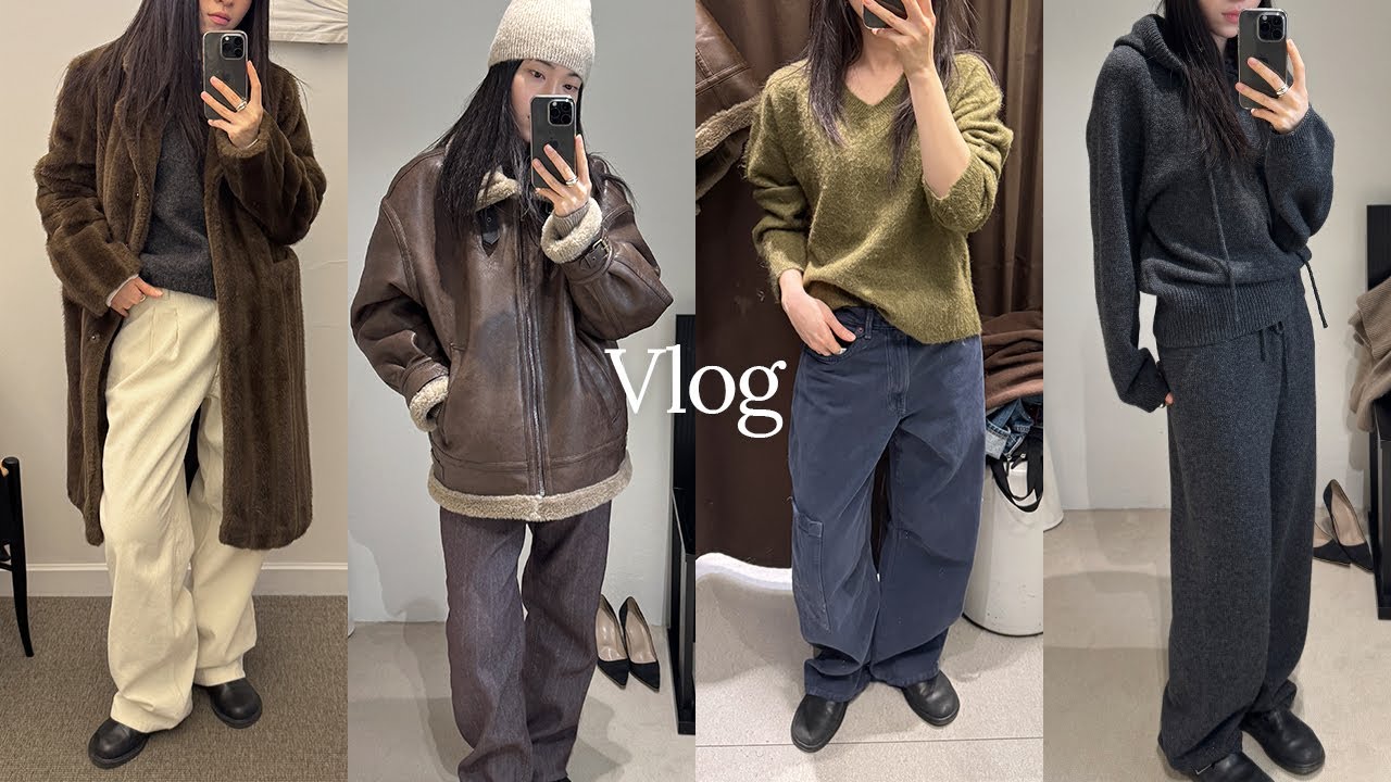 vlog. 요즘 겨울 옷차림 💭｜데일리룩｜프롬웨얼｜낫띵리튼｜자라 세일｜수아마르｜레터