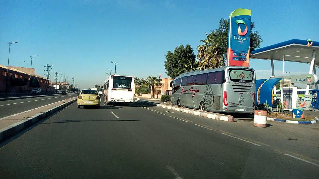 drive in Marrakech. from McDonald to Marjane almassira.