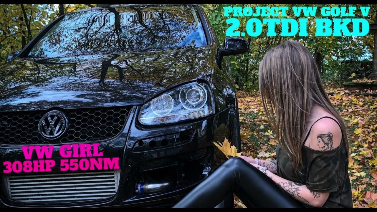 #GIRL'S PROJECT #VW GOLF V 2.0TDI BKD 16V 308HP 550NM #TUNING ENGINE - STOCK 140HP @GIRLS CAR SABINA