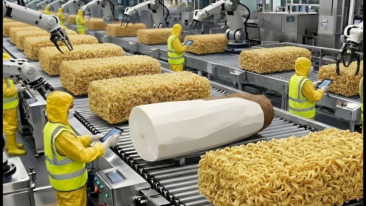 Inside the Modern Factory: Giant Cassava roots to Instant noodles production Line