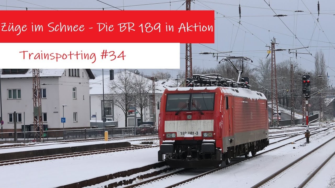 Trainspotting #34 - Züge im Schnee - BR 189 in Aktion -  Erzbomber BR 151 und viel Schnee
