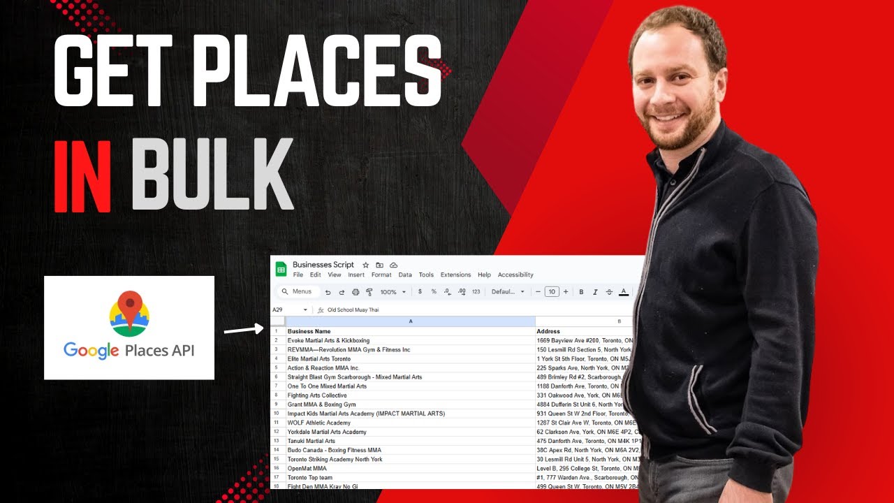 📌 FREE APP SCRIPT - Google Places API - Get a List of Places in Bulk from Google Maps 📌