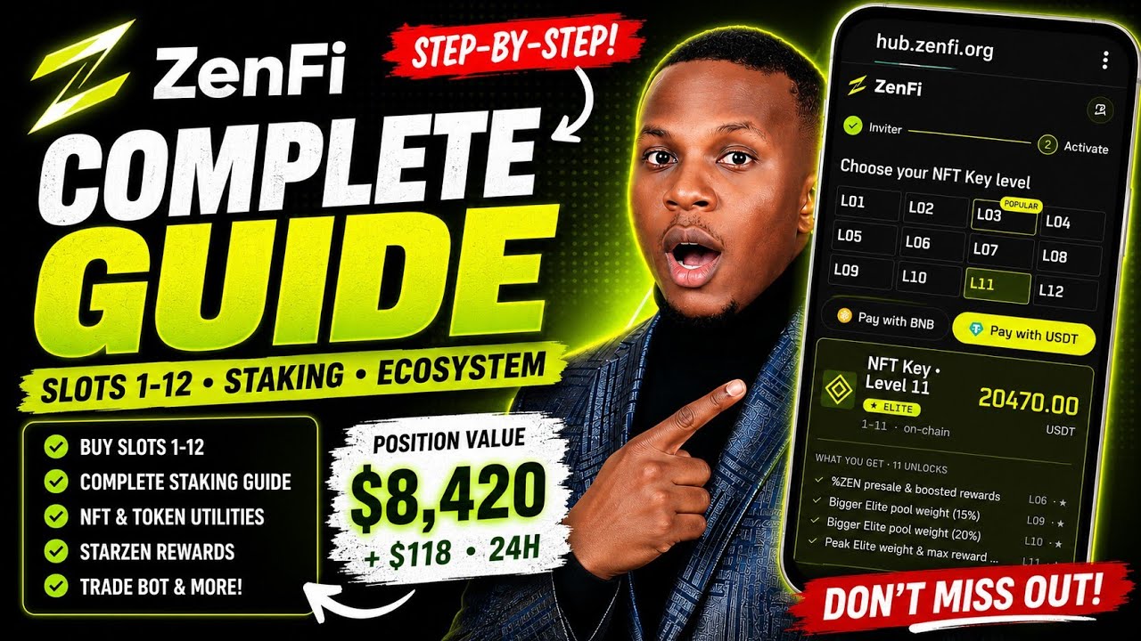 ZenFi Ecosystem Explained: Buy Slots 1-12, Stake & Build Multiple Income Streams