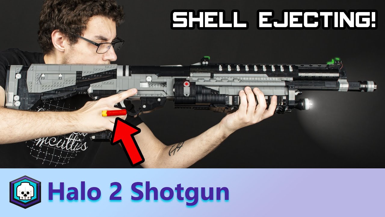 LEGO Halo 2 🔹 LEGO Shotgun - WORKING Shell Ejection!
