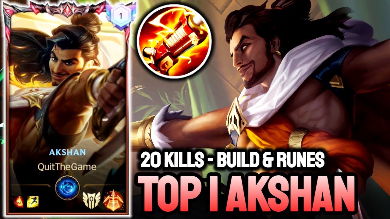 WILD RIFT AKSHAN - TOP 1 AKSHAN GAMEPLAY - GRANDMASTER RANKED