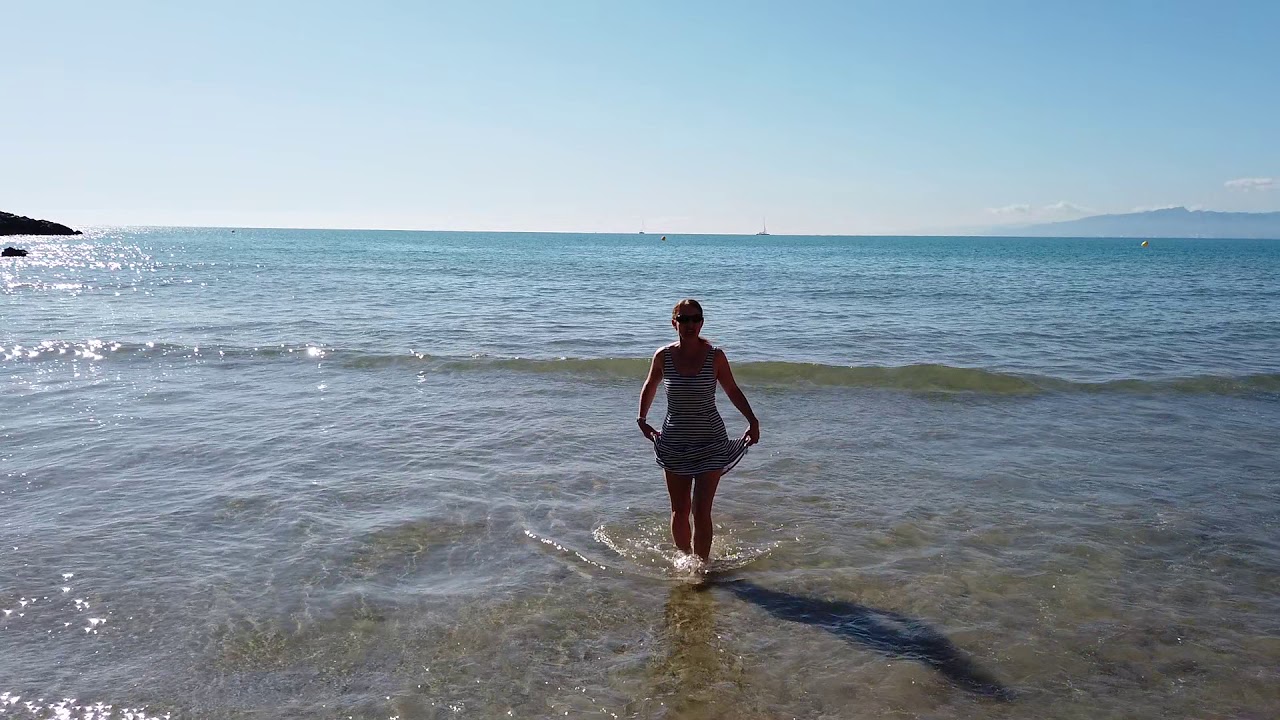 Cala Penya tallada beach in Spain, picturesque little cove beach in Cap Salou
